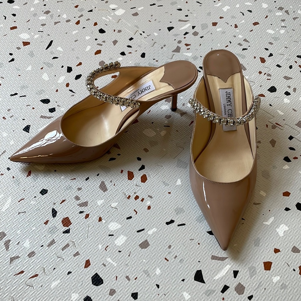 Jimmy Choo Bing 65 Patent Leather Mule